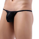 CLEVER-MENMODE men's sexy underwear transvestite lace transparent sexy underwear breathable gay thong black M (66-76C)