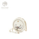 
Guyisi new Chinese women's bag small round bag printed round cake bag cowhide one-shoulder crossbody bag to give girlfriend birthday gifts to lovers Tea moon white + gift bag + writing greeting card