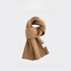 MUJE unprinted Korean version autumn and winter soft knitted wool scarf for men and women, versatile and warm, solid color gift trend for students, off-white