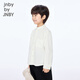 Jnby by JNBY New Jiangnan Buyi children's clothing long-sleeved shirt H-shaped loose round neck casual 25 autumn boys 1P8212270 105/semi-bleached 110 cm