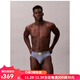 Calvin Klein CK men's thong underwear, moisture-wicking, quick-drying, sexy low-waist cut, gift for boyfriend, subway gray 1 piece S