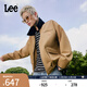 Lee25 new fall and winter product, comfortable version, contrasting color lapel workwear, large pocket design, same style jacket for men and women, trendy brown (size is too large, take one size smaller) M