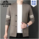 Classic Car (LAOYECHE) Men's Long Sleeve Knitted Cardigan Spring and Autumn New Cardigan Young and Middle-aged Casual Fashion Loose Jacket Camel XL 175 Suitable for 135-150 Jin Jin equals 0.5 kg