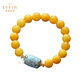 La Yun Feiyin Baltic Chicken Oil Yellow Beeswax Bracelet Women's Light Luxury Original DIY Women's Turquoise Bucket Beads Girls' Bracelet Single Circle 10mm Beeswax (With Appraisal Certificate)