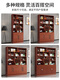 Yusenyi wine cabinet against the wall living room home red wine storage cabinet modern simple wine cabinet sideboard integrated entrance cabinet customization 140 long European style door 3 doors gray white double door
