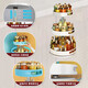 Countertop spice rack household multi-layer rotatable bathroom multi-purpose storage rack carbon steel kitchen spice rack second floor black rotating spice rack