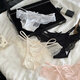 Universal White Moon Dream French Sexy Lace Panties for Girls Breathable Low Waist Briefs for Women White + Skin Color + Black XL (120-140Jin Jin equals 0.5kg)