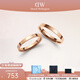 Daniel Wellington (DanielWellington) dw ring for women, classic rose gold couple ring, birthday gift for girlfriend, boyfriend, classic + star rose gold, contact customer service for notes