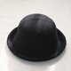 Age-reducing curled small ball top hat for women solid color wool basin hat fisherman hat dome versatile Korean version black adjustable