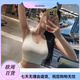 Yoga Girl Yoga Wear Set Women's Hip Lifting Tight Pilates Outer Wear Fashionable Sports Running Wear Summer Milky White (Bra + Pants) S (80-95Jin Jin equals 0.5kg)