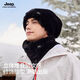 JEEP Jeep Men's Fur Hat Winter Outdoor Cycling Plus Velvet Thickening Warmth Winter Neck Protector Ear Protector Neck Cover Set Gray Warm Suit Hat + Scarf One Size