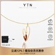 YIN Hot Heart Double Hot Necklace Joyside co-branded carnelian 18K gold single pendant + free silver gold-plated chain