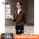 Fanximan apricot color fake two-piece stand-up collar long-sleeved shirt for women 25 years new winter contrasting color splicing short top A3399 apricot color XL (recommended 120-130Jin Jin equals 0.5 kg)