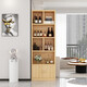 Zhong Zhang Gui solid wood wine cabinet living room wall cabinet storage cabinet 2025 new display cabinet home wine rack storage rack storage cabinet door-to-door delivery thickened 15mm plate 60cm-deep walnut