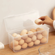 HKML Japan imported egg storage box refrigerator side door organization artifact kitchen egg box crisper food grade long egg box 3 pieces can also be used to hold noodles and grains