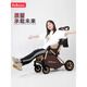 Goodbaby (gb) baby stroller can sit and lie down, high view, lightweight one-button folding two-way stroller, children's stroller, four-season model - California Sunshine - four-wheel rubber