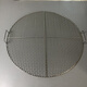 Fat Donglai same style grilling net round stainless steel grilling piece with handle barbecue net smoked meat charcoal barbecue household thickened gray