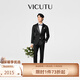 VICUTU men's suit jacket, groom's suit, small blue suit, black suit jacket, wedding dress, groomsmen suit, 170B top or 81B pants, black suit