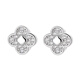 RHM platinum four-leaf clover earrings for women PT950 platinum high-end ear piercing birthday and Valentine's Day gift for girlfriend Platinum four-leaf clover earrings + certificate + gift box