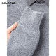 Lilan men's shirt collar fake two-piece woolen sweater round neck thickened casual top new middle-aged business sweater fake black thickened M (165)