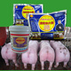 Kuadasu pig feed premix, fattening concentrate additive for pigs, eat more and reduce feces. 1 barrel (for large pigs) comes with 3 packs, 33 packs in total.