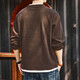 Gelu high-end coffee color fake two-piece V-neck long-sleeved T-shirt for men in autumn and winter plus velvet inner sweatshirt bottoming Henry shirt coffee color M M suitable for 100-130 Jin Jin equals 0.5 kg