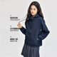 Giordano casual jacket women's outdoor sports jacket spliced baton sleeve hooded windbreaker women 13374842