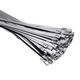 TYO 304 stainless steel cable ties, high strength, cold and high temperature resistant, pipe fixing, stainless steel cable ties, detachable, 4.6mm*350mm-100 pieces