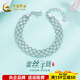 China Gold (CHINA GOLD) PT950 platinum bracelet for women platinum starry flower star fruit chain bracelet gourd bouncy bead lace about 7.21g / platinum beads lace woven bracelet