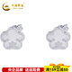 CHINA GOLD platinum lucky five-petal flower earrings platinum ear studs and ear buckles about 2.7g