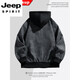 JEEP SPIRIT Jeep Chaqueta de gamuza para hombre Primavera Otoño Invierno 2025 Nueva chaqueta de trabajo informal de cuero 8931 Azul L
