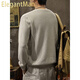 ElegantMan old money style Henry collar sweater for men in autumn retro lazy style long-sleeved sweater bottoming shirt top Snowflake Gray M _ Suitable for -125Jin Jin equals 0.5kg