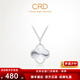 CRD Ke Laidi spot sparkling pt950 platinum four-leaf clover pendant spiral pattern necklace double-sided wearable for women 8.30g