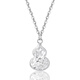 Wanfulong platinum earrings white gold PT950 pendant Fulu double gourd jewelry style birthday gift for girlfriend Ping An gourd pendant free s925 necklace 6.04g