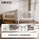 BeiE Rainbow Curved Bed Fence Baby Baffle Safety Guardrail Children's Bed Anti-Fall Bedside Railing No Punching BeiE Rainbow [Return-shaped feet Aircraft aluminum column] 1.8*2.0*2.0m [three sides]