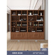 Zhong Zhang Gui solid wood ecological board wine cabinet wall-mounted living room storage display cabinet commercial wine rack 2024 new home new Chinese style door-to-door combination style-increased pitch 80cm+80c