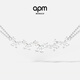 APM Monaco Butterfly Double Chain Adjustable Necklace Women's Silver and White Necklace Birthday Gift Couple Sweater Chain Silver and White Necklace