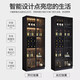 Zhong Zhang Gui Wine Cabinet Light Luxury Solid Wood Sideboard Glass Door Display Cabinet Home Integrated Wall Bookcase New Storage Customized Cabinet 60cm Healthy Particle Board Two-Door Black Comes with Sensor Light (Installation Included)