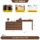 Fantasy Three Dreams Walnut Dressing Table and Cabinet Integrated Modern Bedroom Simple Solid Wood Dressing Table Small Apartment Storage Storage Cabinet Walnut Dressing Table 120cm + Six Drawer Cabinet With Stool Home Installation