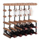Cat Wine Rack Solid Wood Wine Glass Rack Ornament Wine Red Wine Upside Down Light Luxury Household Red Wine Rack Storage Rack Goblet Rack 2X4 Grid 235mm Depth (Sapele Wood)