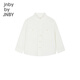 Jnby by JNBY New Jiangnan Buyi children's clothing long-sleeved shirt H-shaped loose round neck casual 25 autumn boys 1P8212270 105/semi-bleached 110 cm