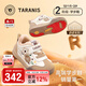 Tyrannis winter new children's shoes toddler shoes for boys plus velvet warm bread shoes non-slip soft bottom girls' shoes white/apricot 25 inner length 16.0 suitable for feet 14.3~14.7