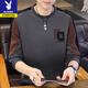 Playboy Spring and Autumn Men's Sweatshirt 2026 New Round Neck Hoodless Embroidered Long Sleeve T-shirt Men's Trendy and Handsome Bottoming Top Spring and Autumn Style-8822 Black High Quality XL Recommended 130-150Jin Jin is equal to 0.5 kg