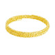 
Pangdonglai Quality 18k Transport Bead Bracelet Plated 24K Gold Dishes Beads Elastic Bracelet Women's Gold Retractable Memory Dishes Three-Circle Bracelet