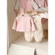 Musselson Girls Suit Autumn and Winter Clothes 2025 New Children's Overalls Winter Baby Clothes Baby Plus Velvet Two-piece Set Beige 80cm