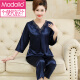 Modal's new silk pajamas sexy and convenient sex for women in summer, real cropped sleeves, long pants, middle-aged mother's home NJR-FX684 [light gray] M [recommended 80--100Jin [Jin equals 0.5 kg]]