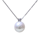 Pendant Freshwater Pearl 10-14mm Freshwater Edison Pearl Necklace Perfect Round Extremely Bright Micro S925 Silver Chopard Adjustable Chain 11-12mm x 45cm