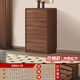 Fantasy Three Dreams Walnut Dressing Table and Cabinet Integrated Modern Bedroom Simple Solid Wood Dressing Table Small Apartment Storage Storage Cabinet Walnut Dressing Table 120cm + Six Drawer Cabinet With Stool Home Installation