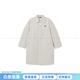 鳄鱼（LACOSTE）宽松型中长款翻领单排扣风衣 男款 米白色 均码 48