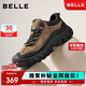 Belle Thick-soled Casual Sports Shoes Men's 25 Winter New Outdoor Hiking Shoes A2171DM5 Khaki/Black (Single Liner) 41